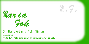 maria fok business card